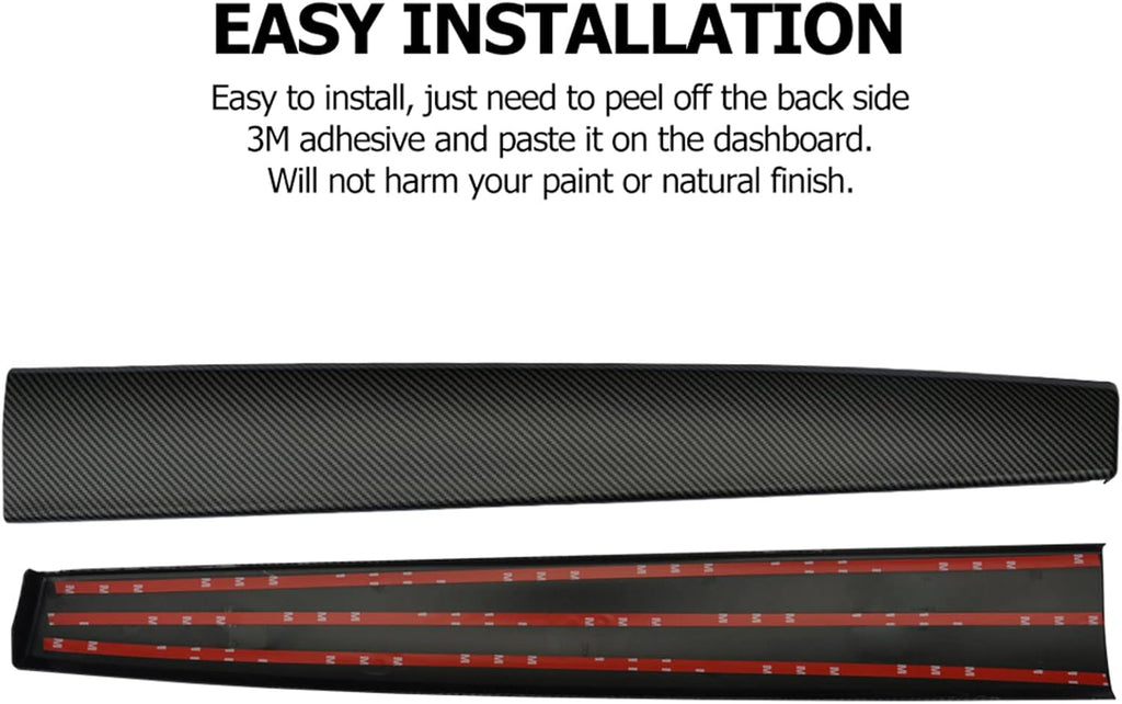 ABS Matte Carbon Fiber Pattern Dash Cover Wrap Pack of 2 M953738