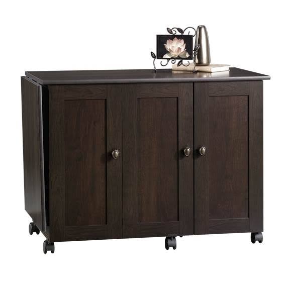 Sewing Craft Cart in Cinnamon Cherry Finish Q5880