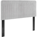 Light Gray Velvet Full/Queen Headboard U904