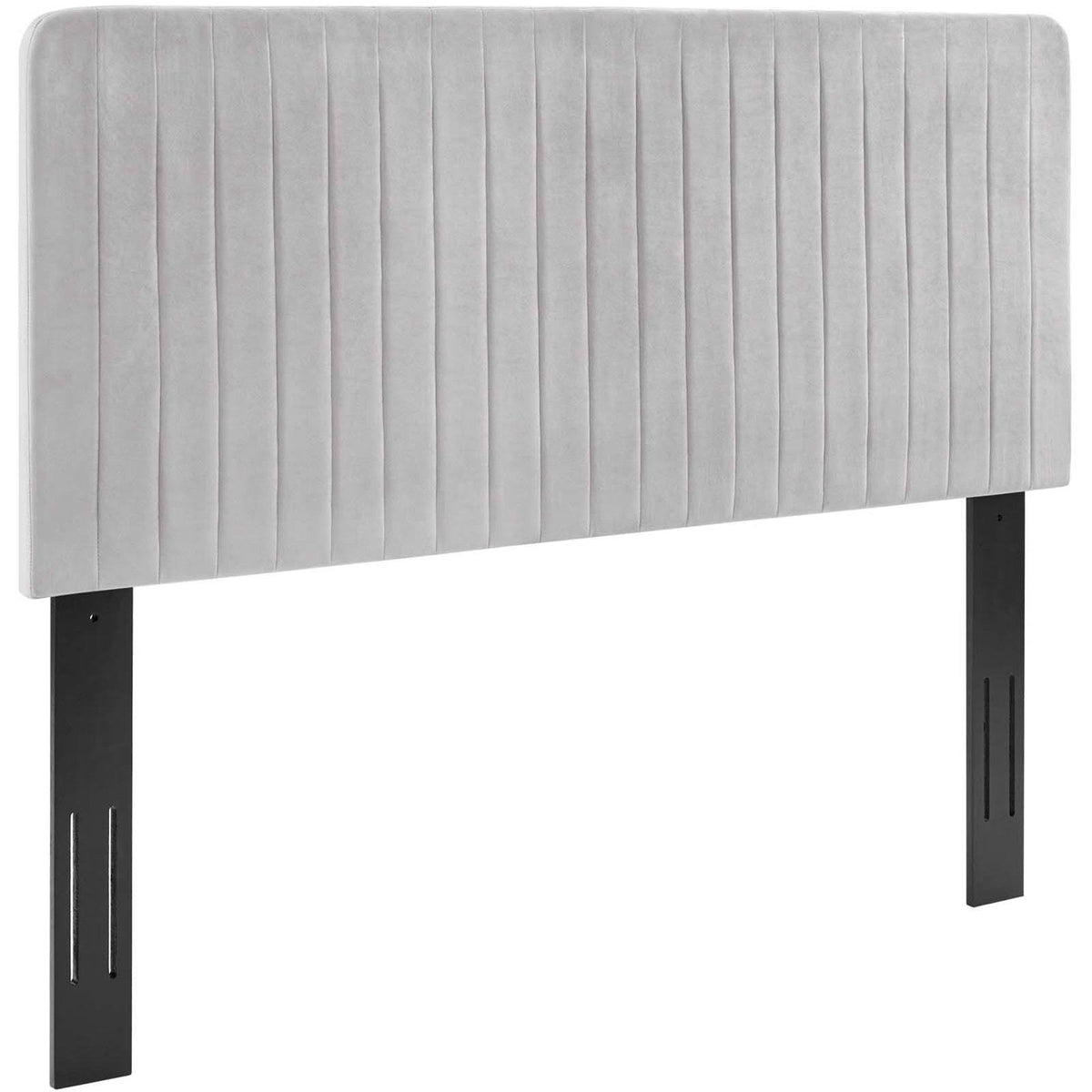Light Gray Velvet Full/Queen Headboard U904