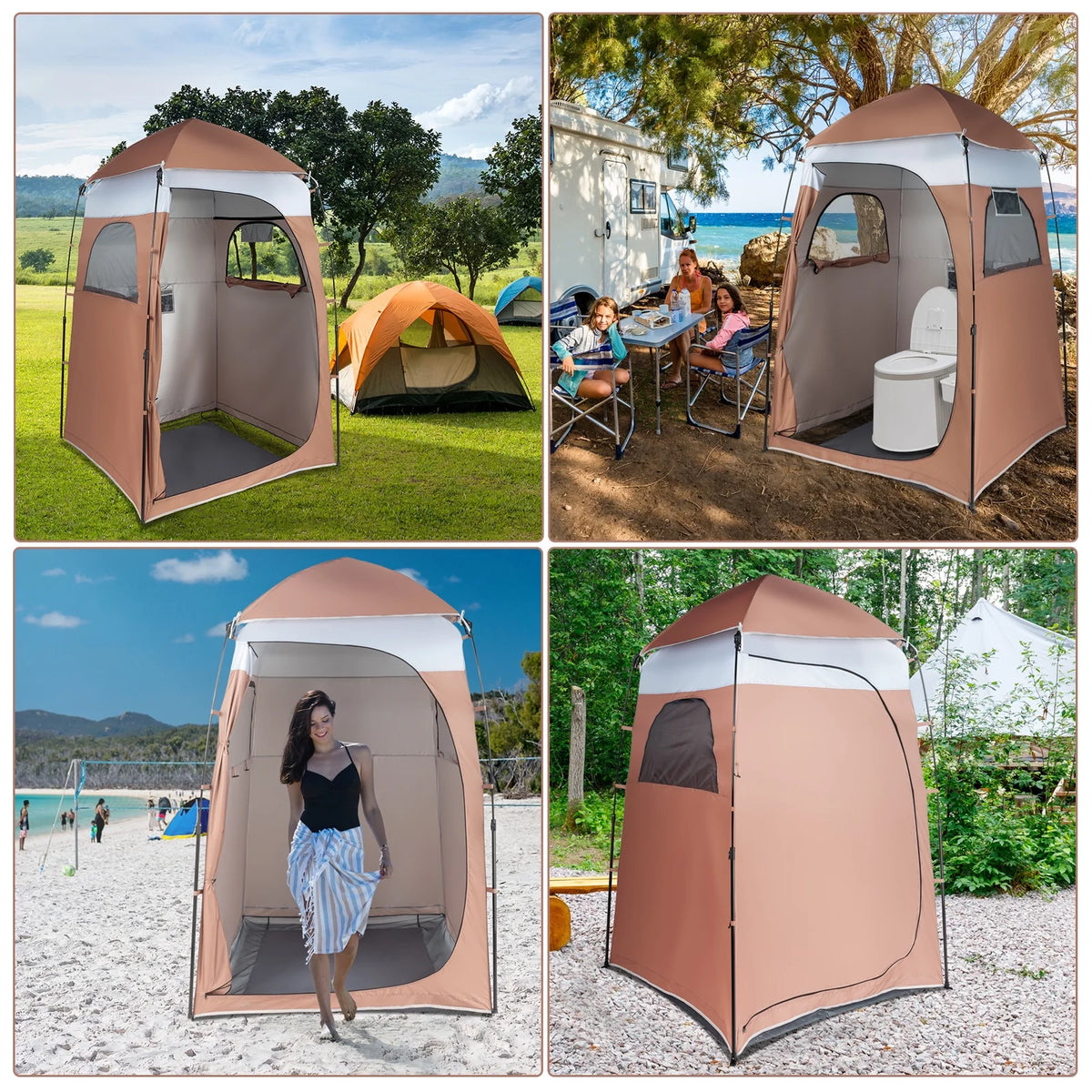 Portable Outdoor Shower Tent Camp Toilet Rain Shelter M15586