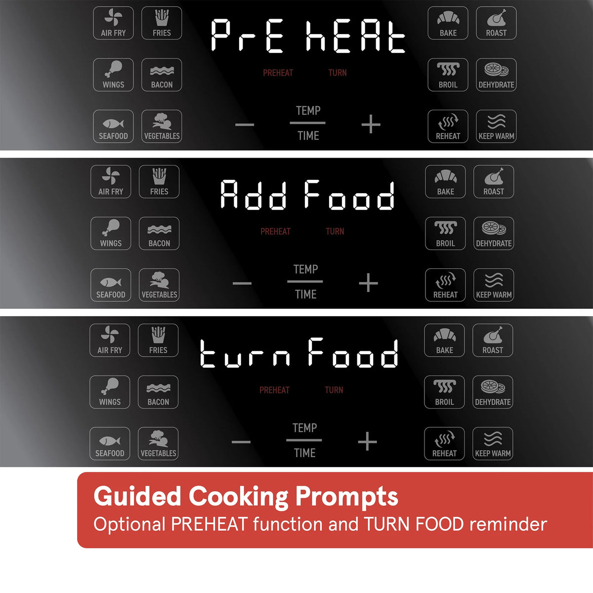 6 Qt Digital Air Fryer with 12 One-Touch Cooking Functions M40008