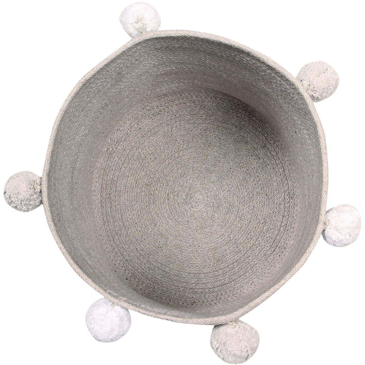 Grey White Leaf Basket V15891