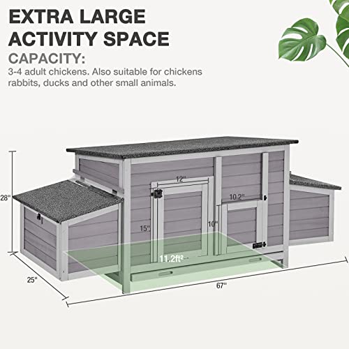 Large Folding Chicken Coop with Nesting Box and Tray J429550