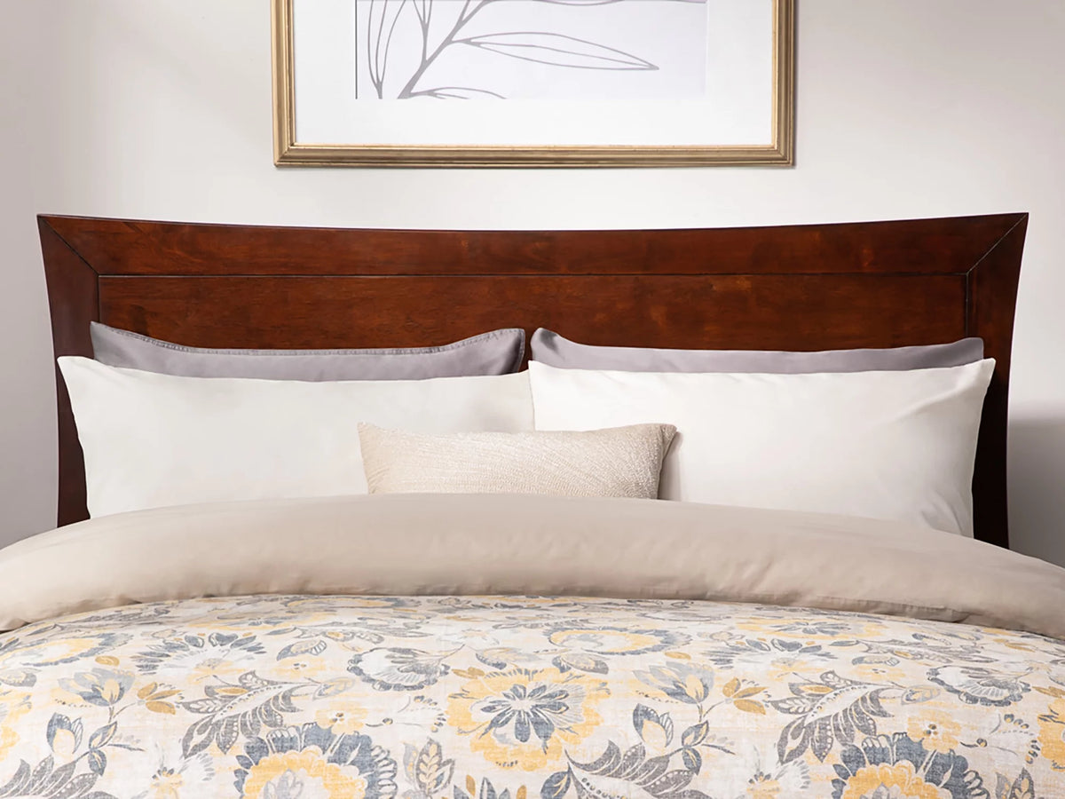 Queen Wood Platform Bed Frame with Panel Headboard & Footboard K1998