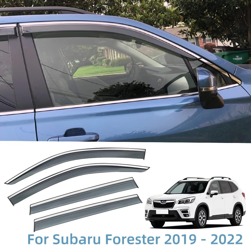 Polycarbonate Rain Guards with 304 Stainless Steel Trim Pack of 2 Z491542