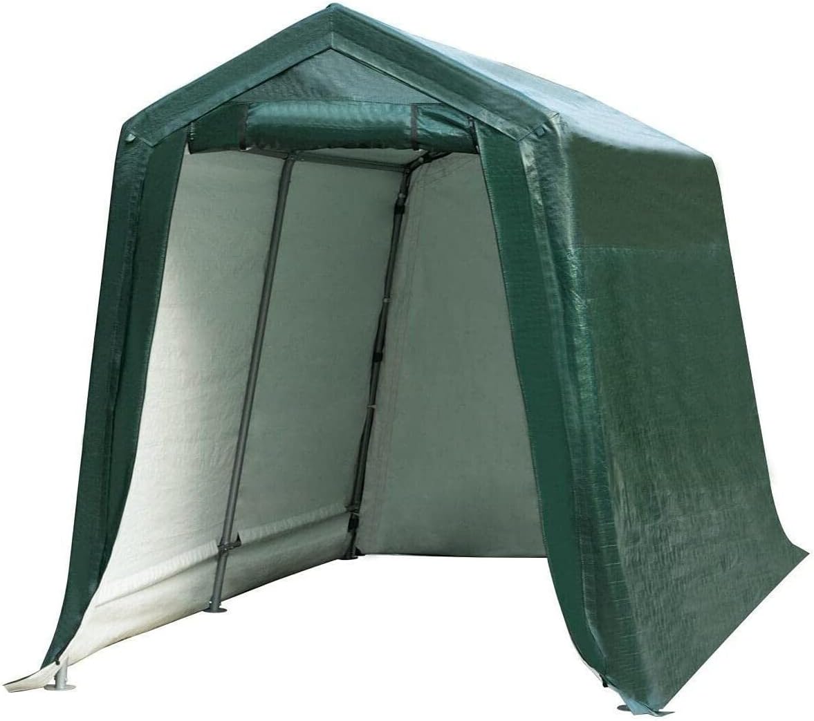 7 Ft x 12 Ft Outdoor Carport Shelter with Metal Frame and Waterproof Cover X6466