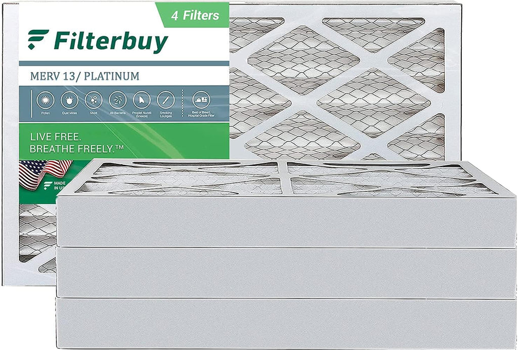 16x25x4 MERV 13 Pleated HVAC Air Filter (4-Pack) V3658