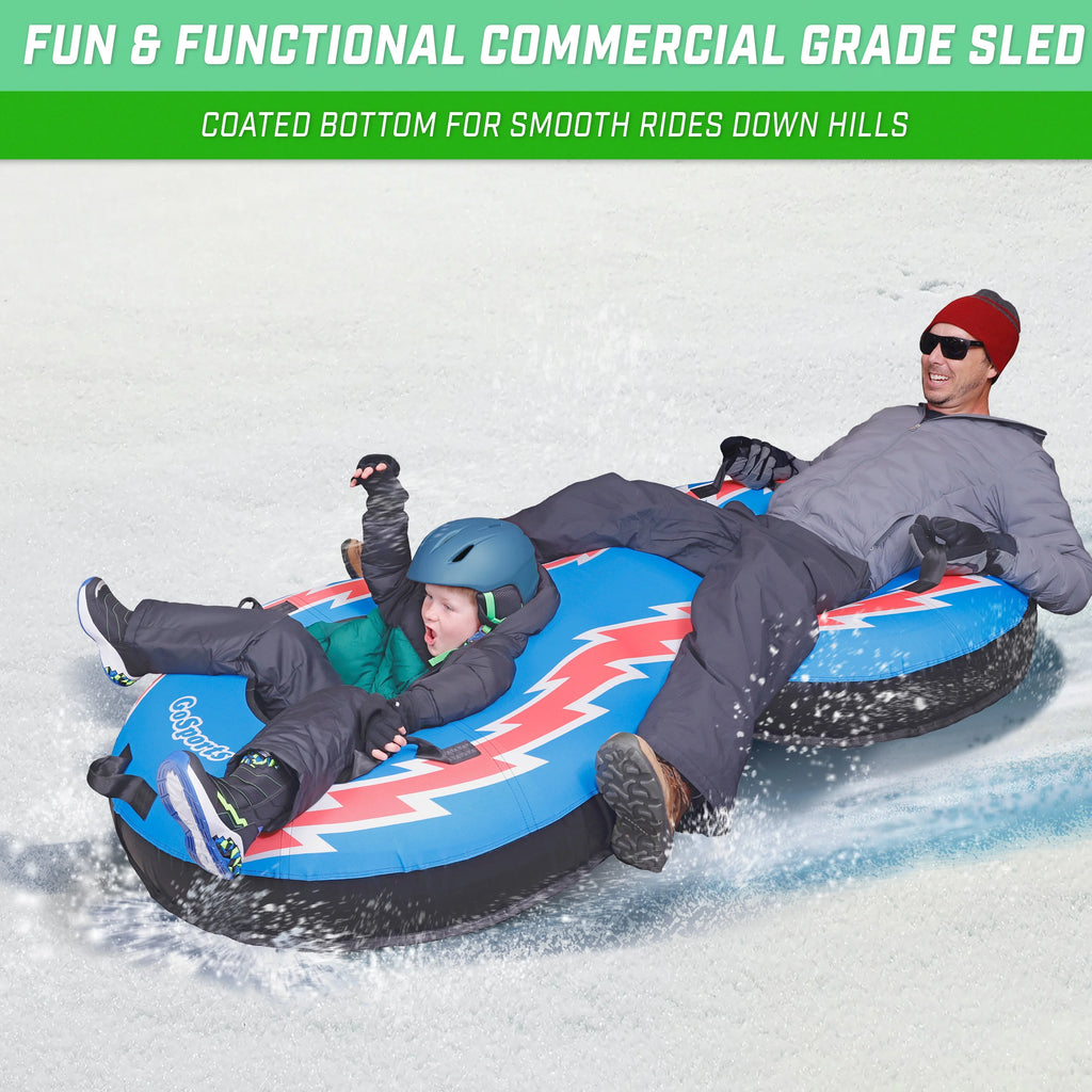 Retro 2 Person Snow Tube with Canvas Cover A8167